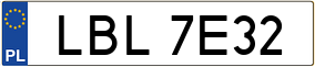 Trailer License Plate